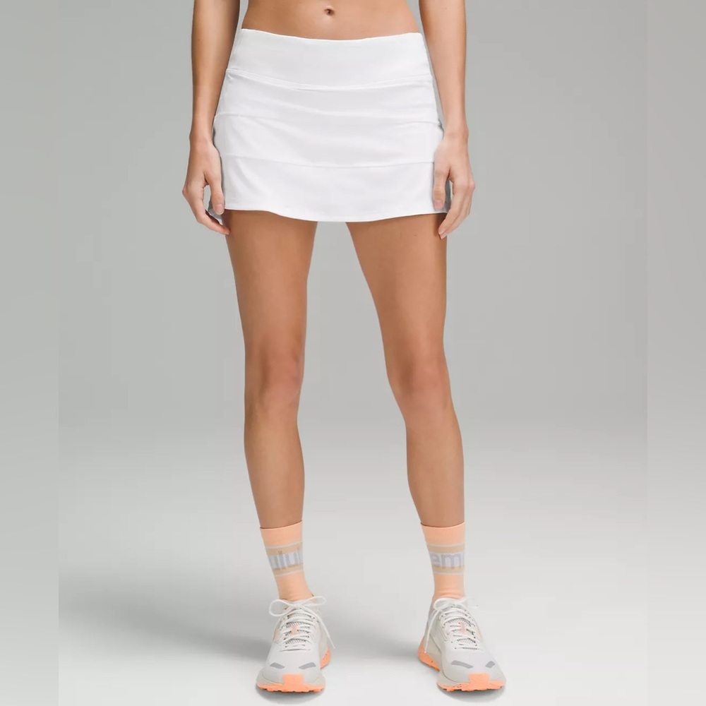 Lulu Lemon|4|White|Pace Rival Mid-Rise Skirt
